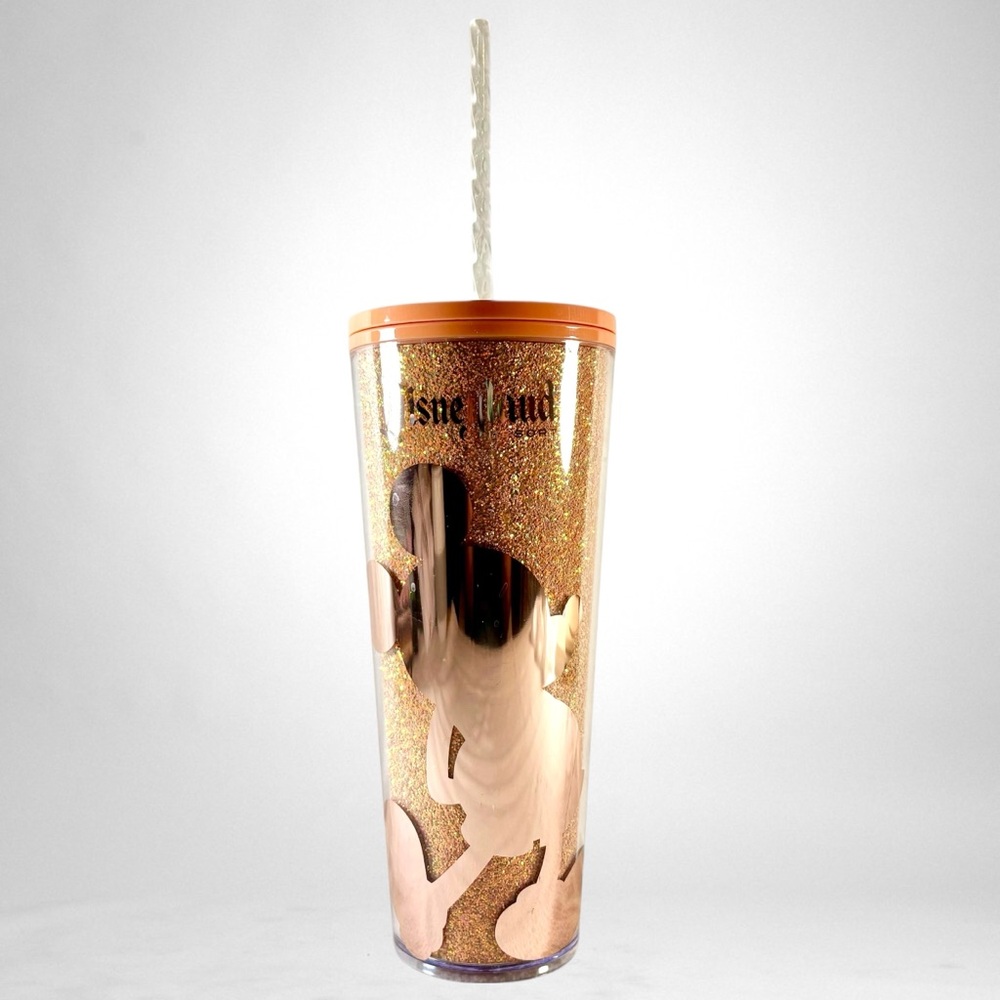 Mickey Mouse Starbucks 24oz Tumbler with New Straw Disneyland Peach Punch Disney